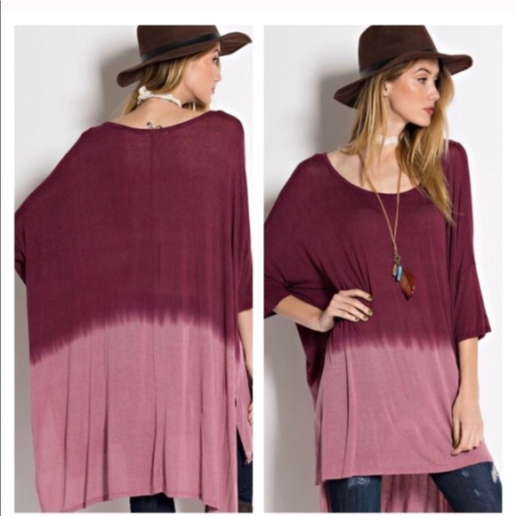 Oversized Dip Dyed Tunic - Picture 3 of 3